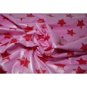 10cm Bio-Raincoat-Jersey  "Stars" rosa   Lillestoff    (Grundpreis € 22,00/m)